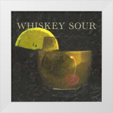 WHISKEY SOUR BLK White Modern Wood Framed Art Print by Greene, Taylor