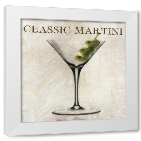 CLASSIC MARTINI White Modern Wood Framed Art Print by Greene, Taylor