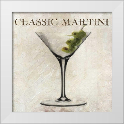 CLASSIC MARTINI White Modern Wood Framed Art Print by Greene, Taylor