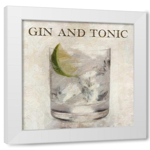 GIN AND TONIC White Modern Wood Framed Art Print by Greene, Taylor