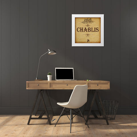 CHABLIS White Modern Wood Framed Art Print by Greene, Taylor