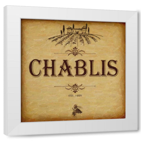 CHABLIS White Modern Wood Framed Art Print by Greene, Taylor