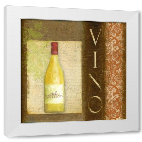 VINO  White Modern Wood Framed Art Print by Greene, Taylor