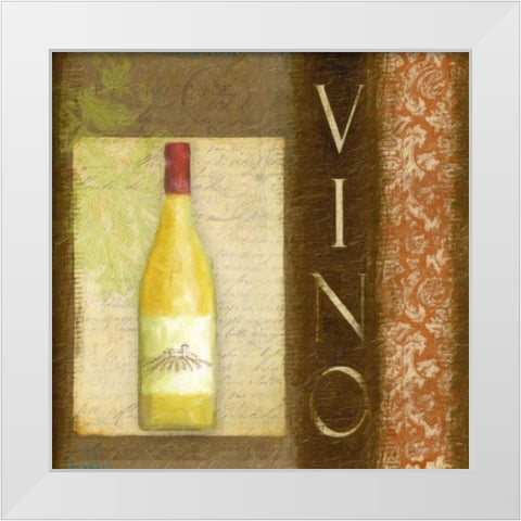 VINO  White Modern Wood Framed Art Print by Greene, Taylor