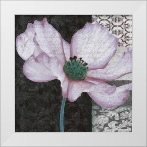 Choqua Floral IV White Modern Wood Framed Art Print by Greene, Taylor