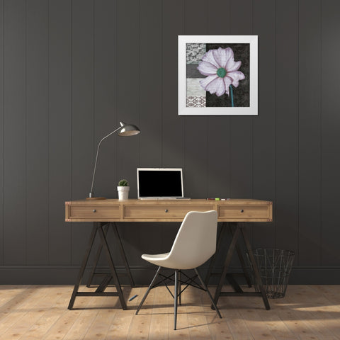 Choqua Floral III White Modern Wood Framed Art Print by Greene, Taylor