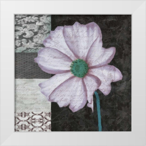 Choqua Floral III White Modern Wood Framed Art Print by Greene, Taylor