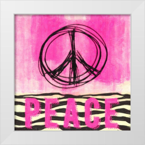 Sketch Peace White Modern Wood Framed Art Print by Greene, Taylor