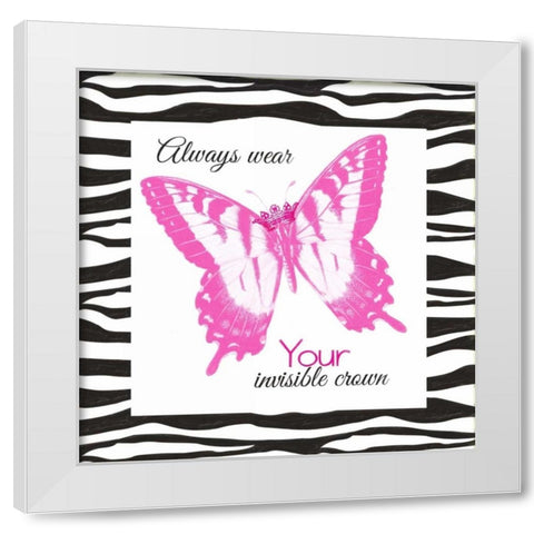Invisible Crown White Modern Wood Framed Art Print by Greene, Taylor