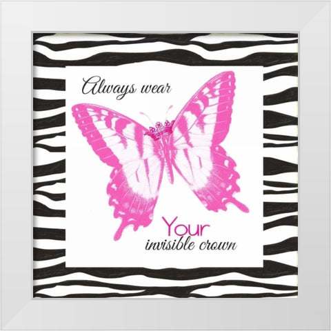 Invisible Crown White Modern Wood Framed Art Print by Greene, Taylor
