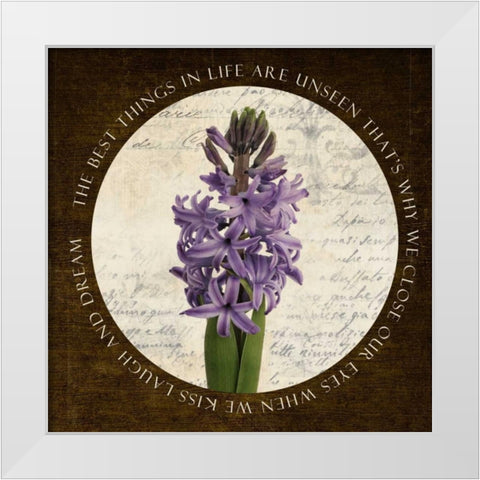 Best Things Flower White Modern Wood Framed Art Print by Greene, Taylor