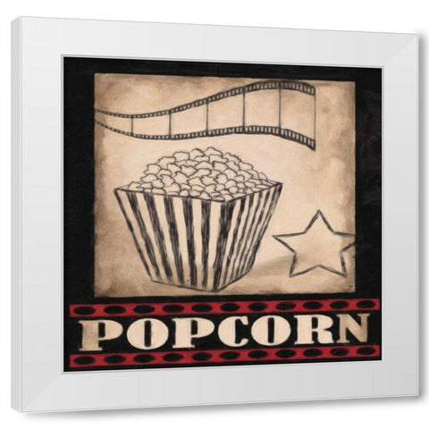 Popcorn White Modern Wood Framed Art Print by Greene, Taylor