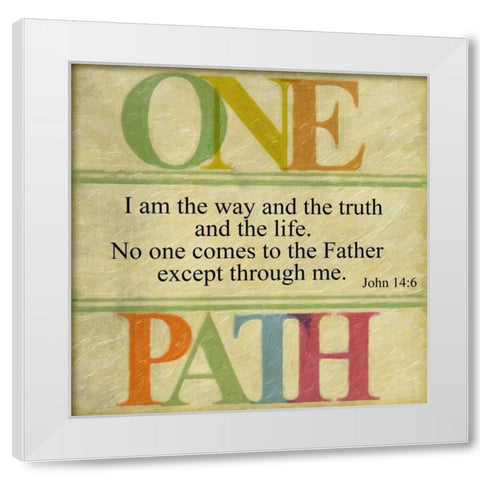 One Path White Modern Wood Framed Art Print by Greene, Taylor