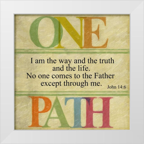 One Path White Modern Wood Framed Art Print by Greene, Taylor