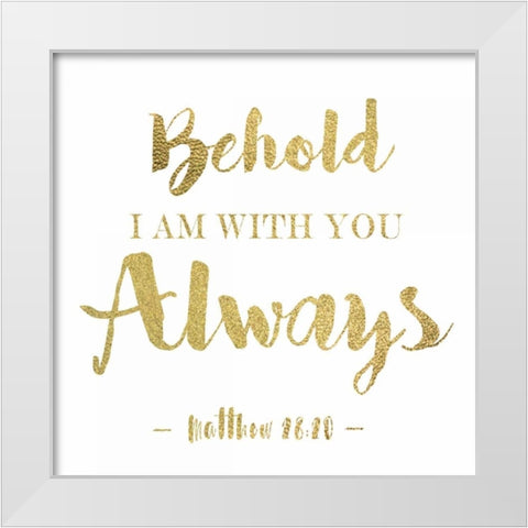 Behold White Modern Wood Framed Art Print by Greene, Taylor