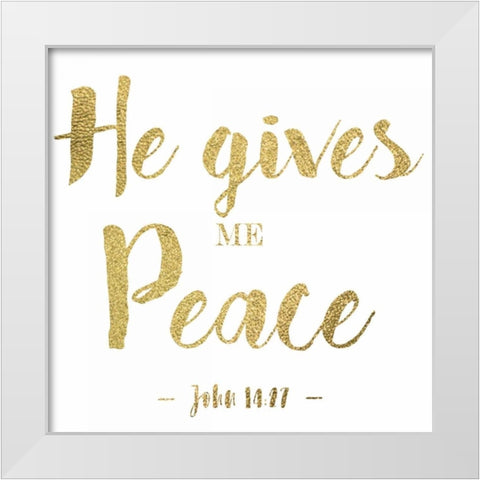 He Gives White Modern Wood Framed Art Print by Greene, Taylor