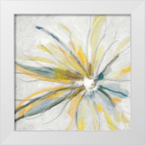Contempo Daisy White Modern Wood Framed Art Print by Greene, Taylor