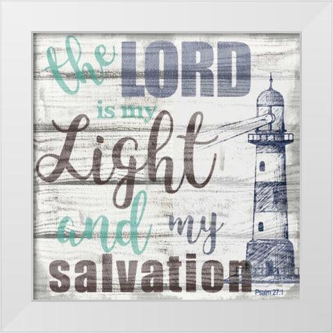 The Lord Is My Light White Modern Wood Framed Art Print by Greene, Taylor