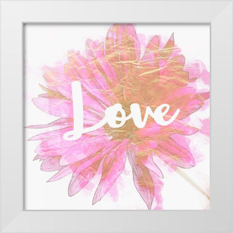 Love Daisy White Modern Wood Framed Art Print by Greene, Taylor