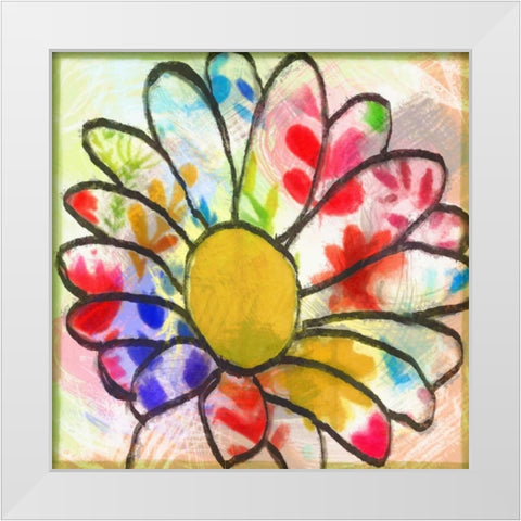 Daisy Show II White Modern Wood Framed Art Print by Greene, Taylor