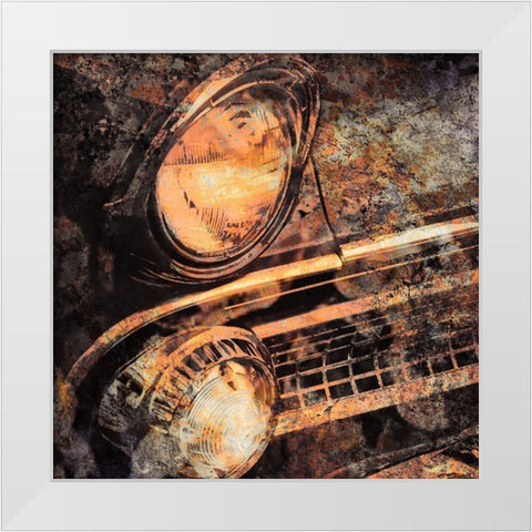 Rusted Car 3 White Modern Wood Framed Art Print by Greene, Taylor