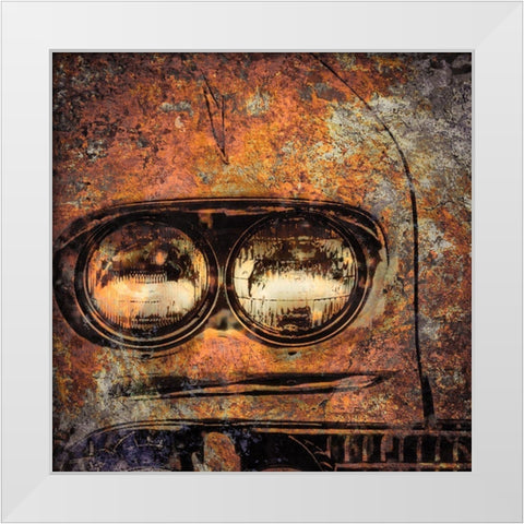 Rusted Car 4 White Modern Wood Framed Art Print by Greene, Taylor