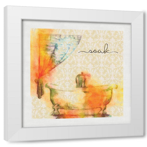 BATH SKETCH II White Modern Wood Framed Art Print by Greene, Taylor