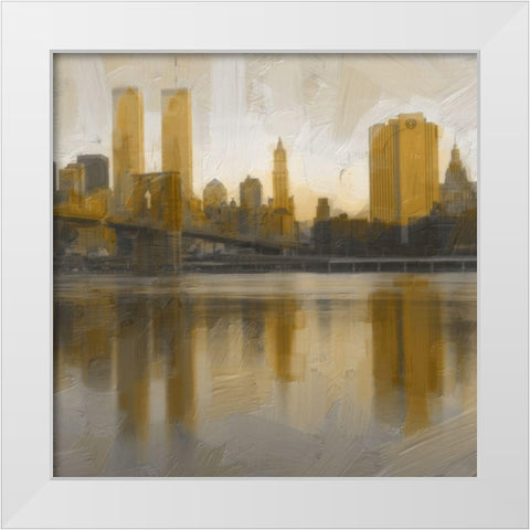 Skyline Remembered White Modern Wood Framed Art Print by Greene, Taylor