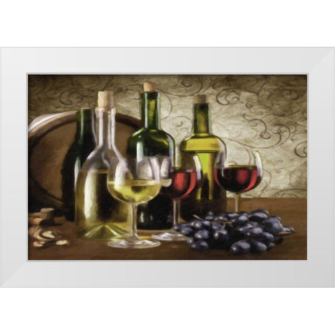 Vino White Modern Wood Framed Art Print by Greene, Taylor