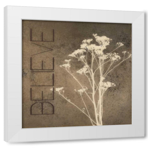 Believe Silhouette White Modern Wood Framed Art Print by Greene, Taylor