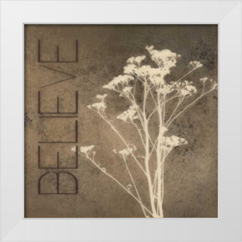 Believe Silhouette White Modern Wood Framed Art Print by Greene, Taylor