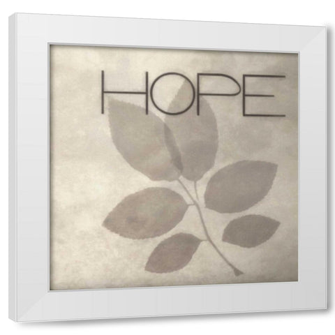 Hope Silhouette White Modern Wood Framed Art Print by Greene, Taylor