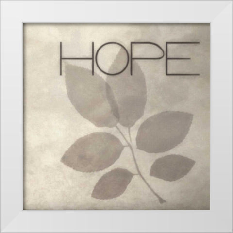 Hope Silhouette White Modern Wood Framed Art Print by Greene, Taylor