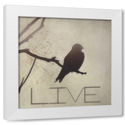 Live Silhouette White Modern Wood Framed Art Print by Greene, Taylor