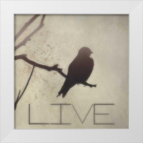 Live Silhouette White Modern Wood Framed Art Print by Greene, Taylor