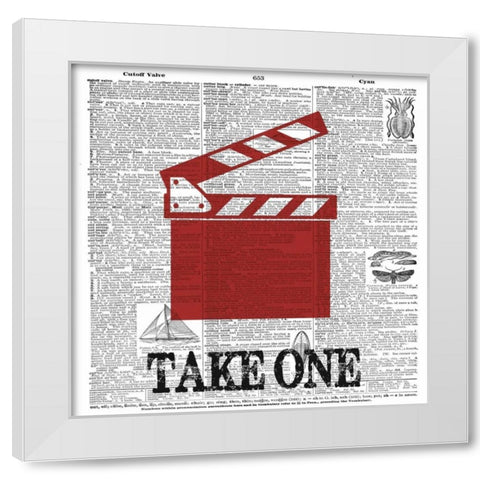 TAKE ONE 2 White Modern Wood Framed Art Print by Greene, Taylor