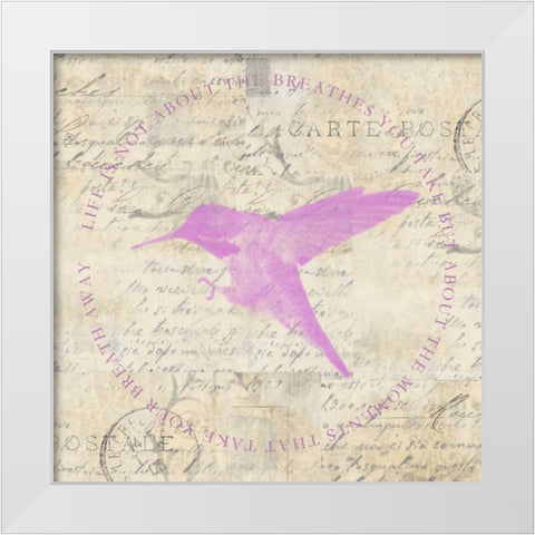 Love Bird Paper White Modern Wood Framed Art Print by Greene, Taylor