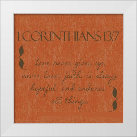 Love in Orange White Modern Wood Framed Art Print by Greene, Taylor