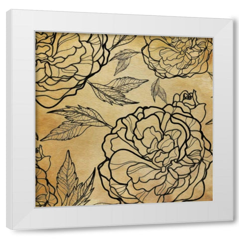 Floral Pattern II White Modern Wood Framed Art Print by Greene, Taylor