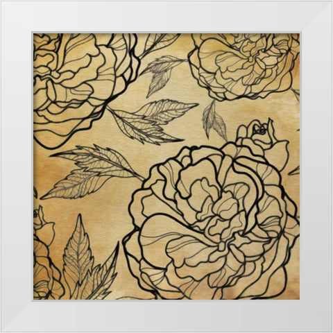 Floral Pattern II White Modern Wood Framed Art Print by Greene, Taylor