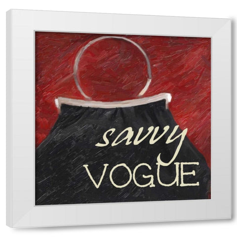 Savvy Vogue White Modern Wood Framed Art Print by Greene, Taylor