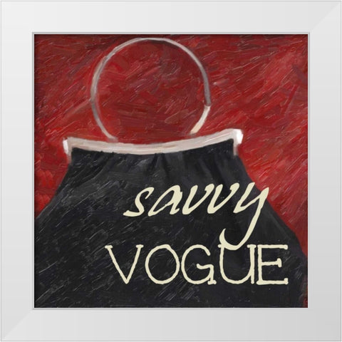 Savvy Vogue White Modern Wood Framed Art Print by Greene, Taylor