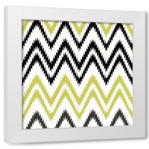 Lime Chevy 1 White Modern Wood Framed Art Print by Greene, Taylor