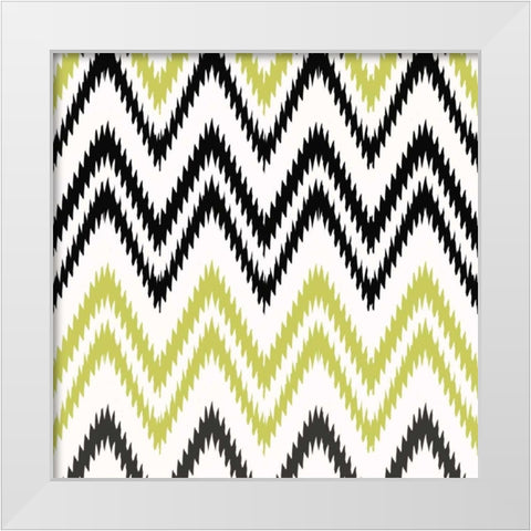 Lime Chevy 1 White Modern Wood Framed Art Print by Greene, Taylor