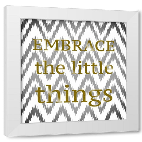 Embrace White Modern Wood Framed Art Print by Greene, Taylor