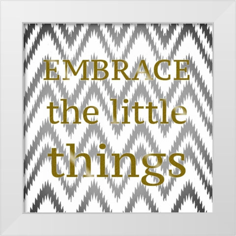 Embrace White Modern Wood Framed Art Print by Greene, Taylor