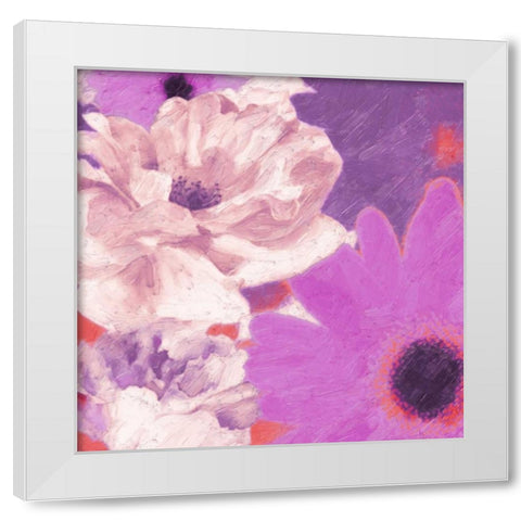 Colorful Blooms 2 White Modern Wood Framed Art Print by Greene, Taylor