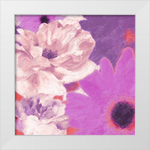 Colorful Blooms 2 White Modern Wood Framed Art Print by Greene, Taylor
