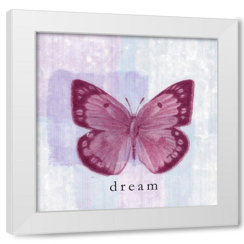Mulberry Butterfly Dream White Modern Wood Framed Art Print by Greene, Taylor