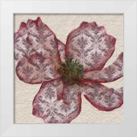 PATTEREND RED PETALS I White Modern Wood Framed Art Print by Greene, Taylor